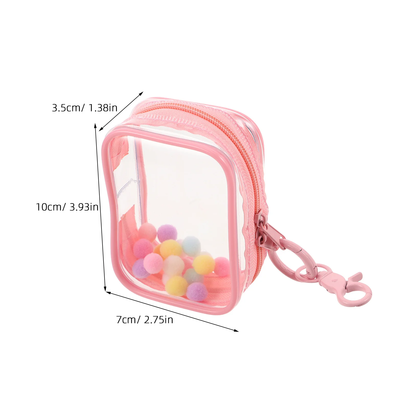収納袋クリアフィギュアディスプレイバッグキーホルダーダブルジッパーミニフィギュア用ポータブルオーガナイザーポーチ収納