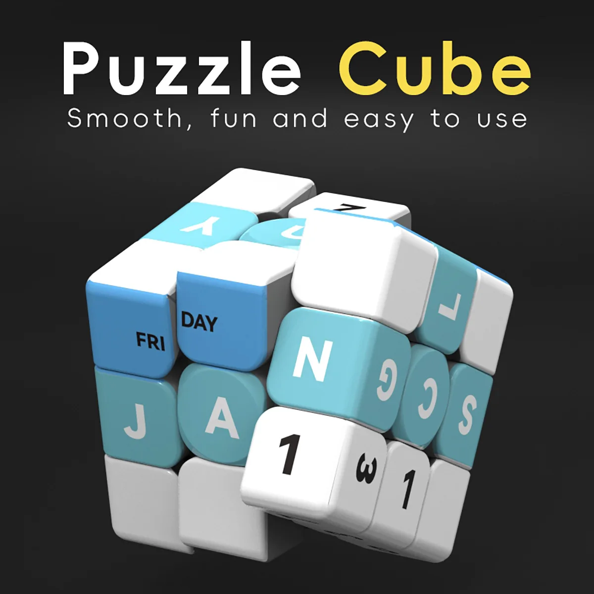 3x3x3 Cubo Magico Puzzle UV Stampato Calendario 3D Alleviare Lo Stress Professionale Velocità Liscia Gioco Giocattolo per I Bambini Regalo