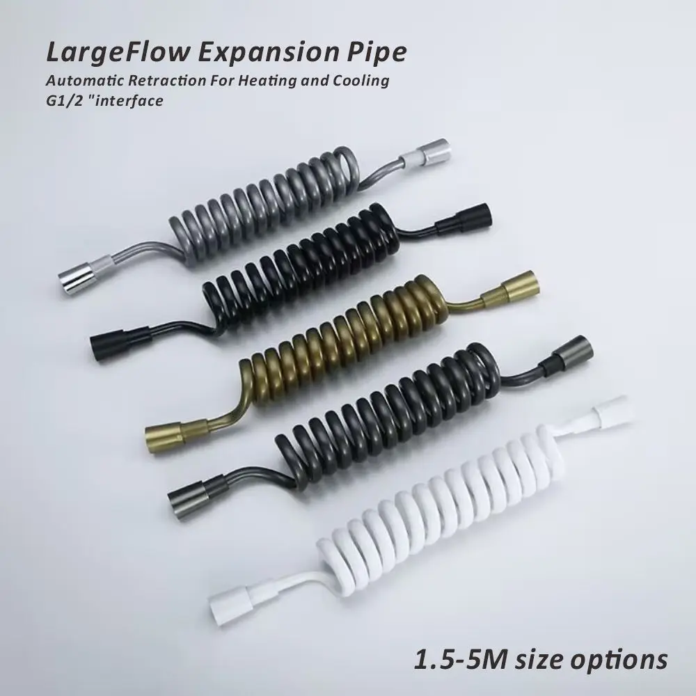 

Новинка, 1 шт., 1,5/2/3/5 м, пружинный шланг для душа, водопроводный шланг для ванной комнаты, распылитель для воды, туалета, биде, телефонная линия, мягкие шланги