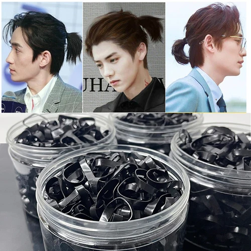Imagen 1 del producto 150-800 unids/lote, bandas elásticas para el cabello de goma de nailon negro, diadema para niños, coleteros, bandas, herramienta de estilismo trenzada para hombres y mujeres