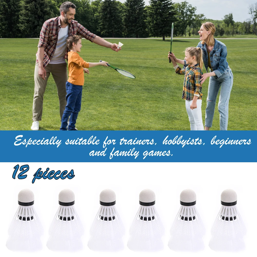 12pcs Plastic Badminton Shuttlecock Lightweight Badminton for Hitting Practice Portable Badminton for Practice Outdoor Supplies