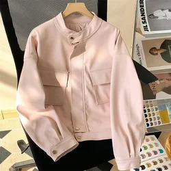 Fashion Leather Jacket Women's Spring and Autumn new Loose Joker Leisure Short PU Leather Jacket Tide Women's Leather Jacket