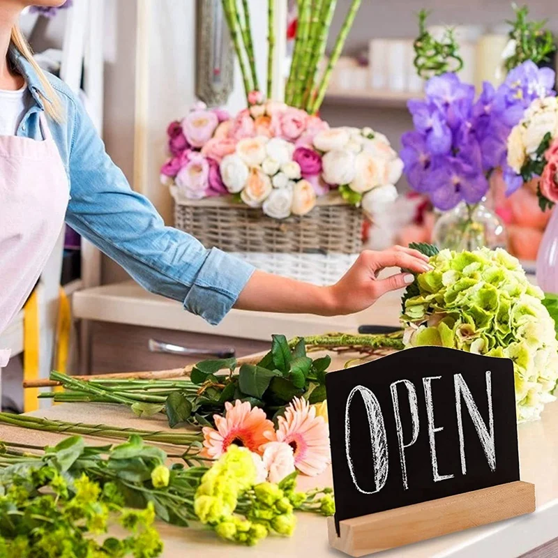 8 pezzi Mini segni di lavagna per segno di gesso, etichette per alimenti cartelli per bacheca per feste ristorante matrimonio