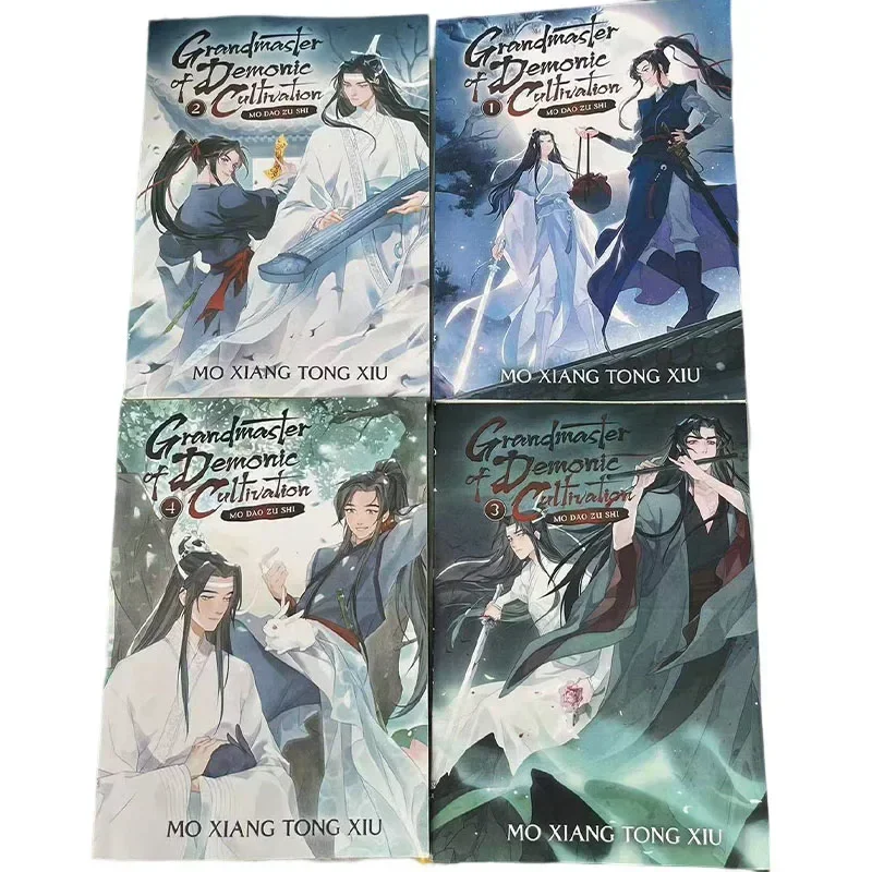 Libro de cómics del gran maestro del cultivo demoníaco, novela de Mo Dao Zu Shi Vol. 1-4 Myth & Legend, Manga inglesa, Paperback, 4 libros