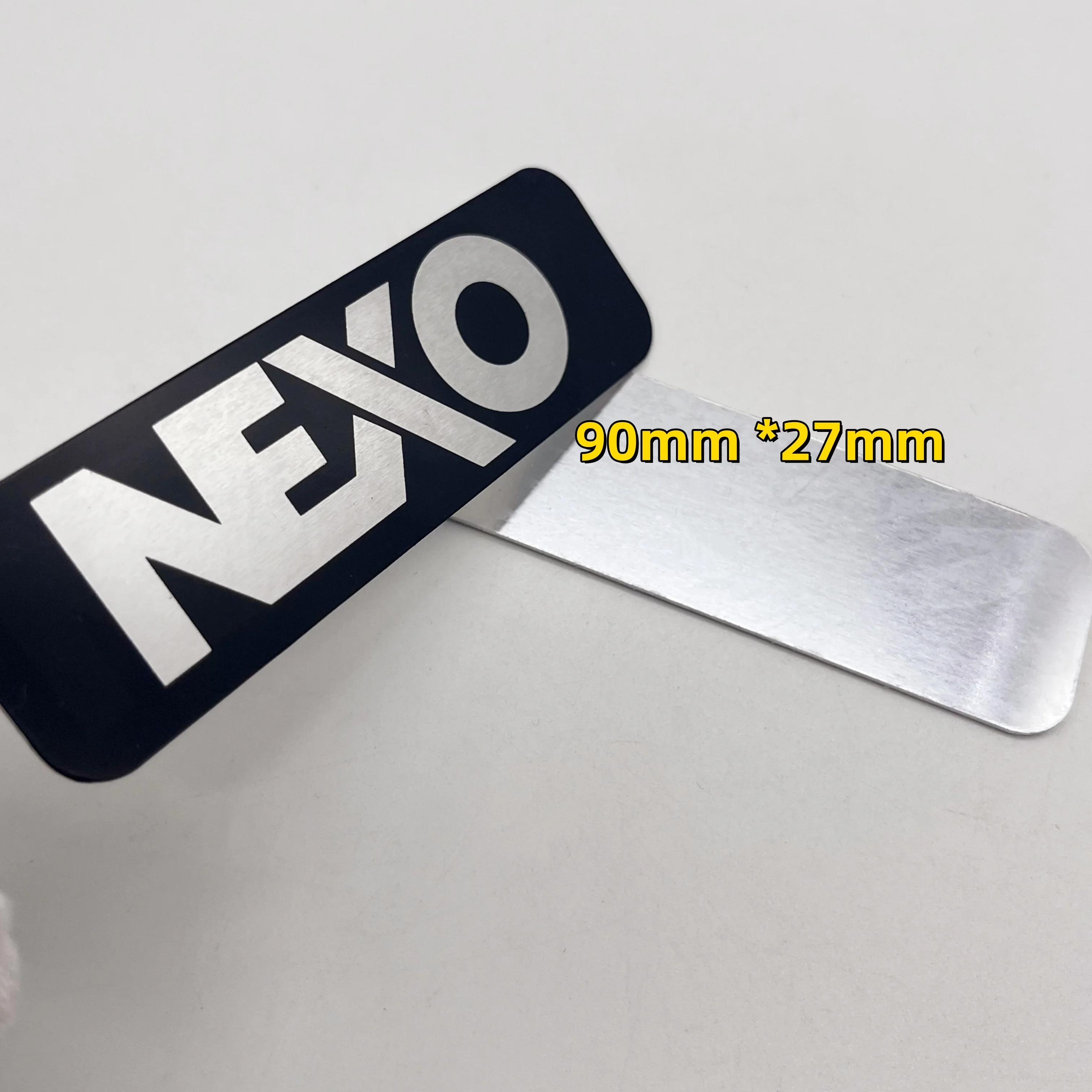 

2pcs 10pcs 90 x 27mm 103mm x 23mm Metal For NEXO Signage Sign Nameplate FitFor Audio Amplifier Speakers Loudspeaker Horn Styling