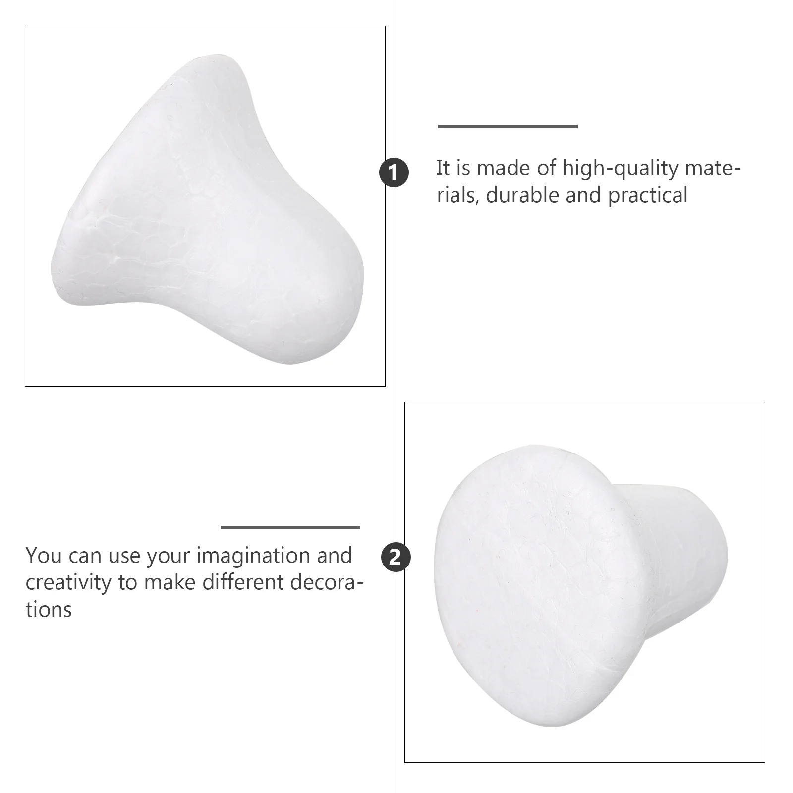 50 قطعة جرس جلجل الحلي الرغاوي البيضاء DIY بها بنفسك عيد الميلاد الحرفية الطلاء زينة هدايا رياض الأطفال الرغاوي جلجل جرس