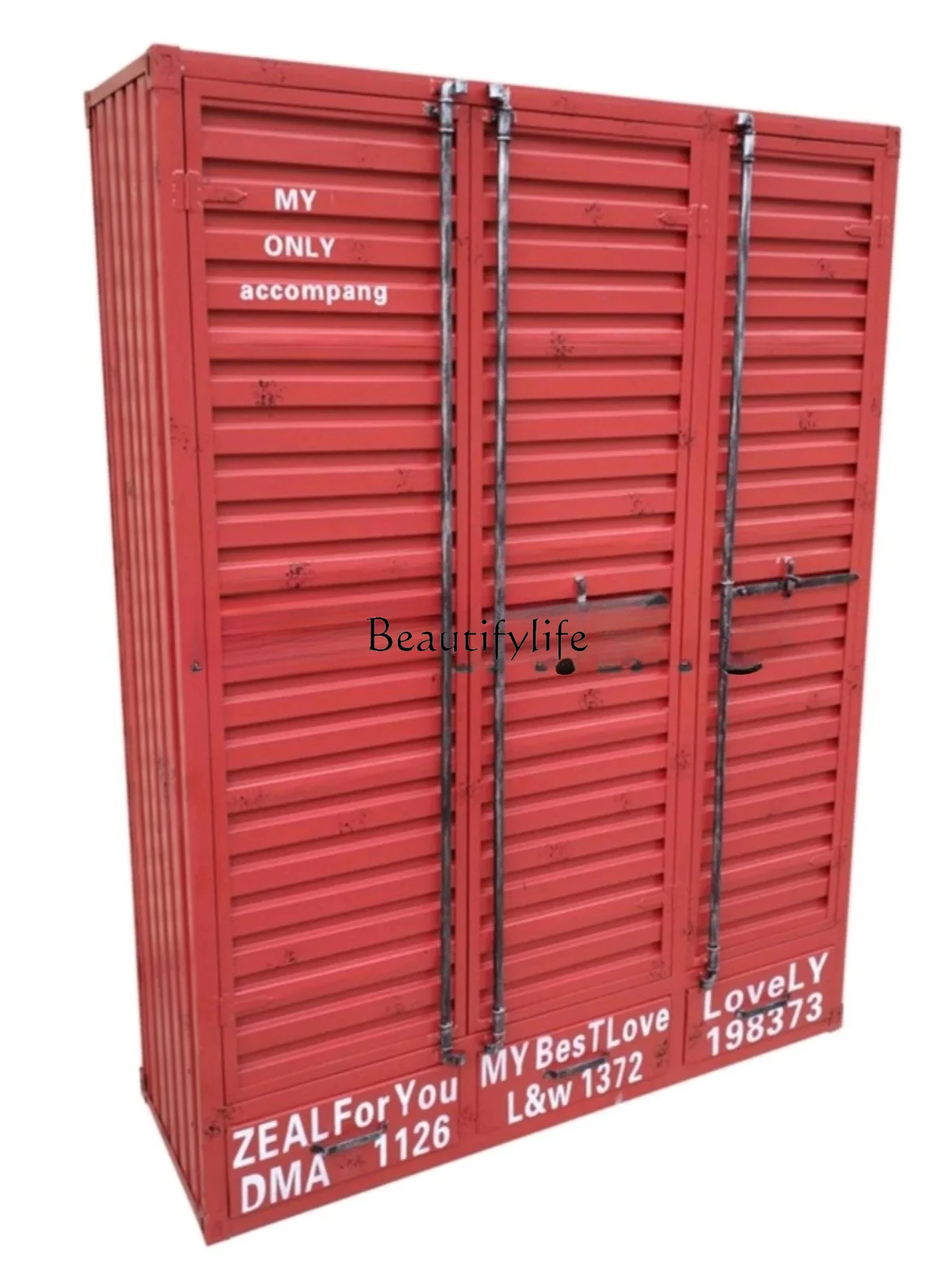 

Industrial Style Wardrobe Vintage Display Storage Cabinet Personalized Locker Distressed Coat and Cap Shoe Cabinet