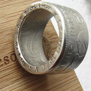 

90% Silver Germany Silver Coin Ring 5 MARK 1913 'eagle' Handmade In Sizes 8-16