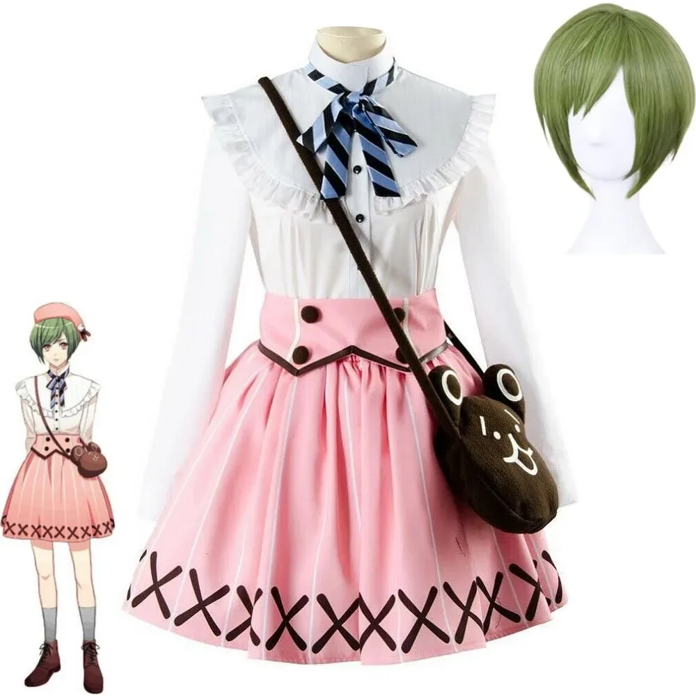 

Game A3! Rurikawa Yuki Cosplay Costume Wig Anime MANKAI Summer Troupe Outfit School JK Uniform Halloween Carnival Party Suit