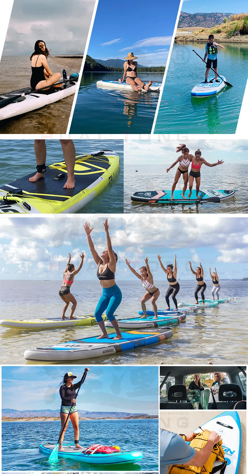 تصميم جديد مادة غرزة قطرة قابلة للنفخ لوحات مجداف وقوف قابلة للنفخ تتضمن لوح ركوب الأمواج #4