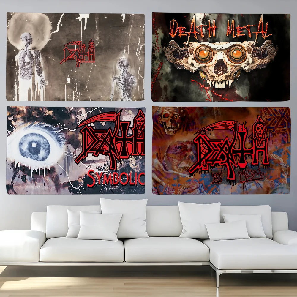 Rockband D-Death-Flagge zur Dekoration, für Picknick im Freien, zum Aufhängen, für Zuhause, Camping, Party, Banner