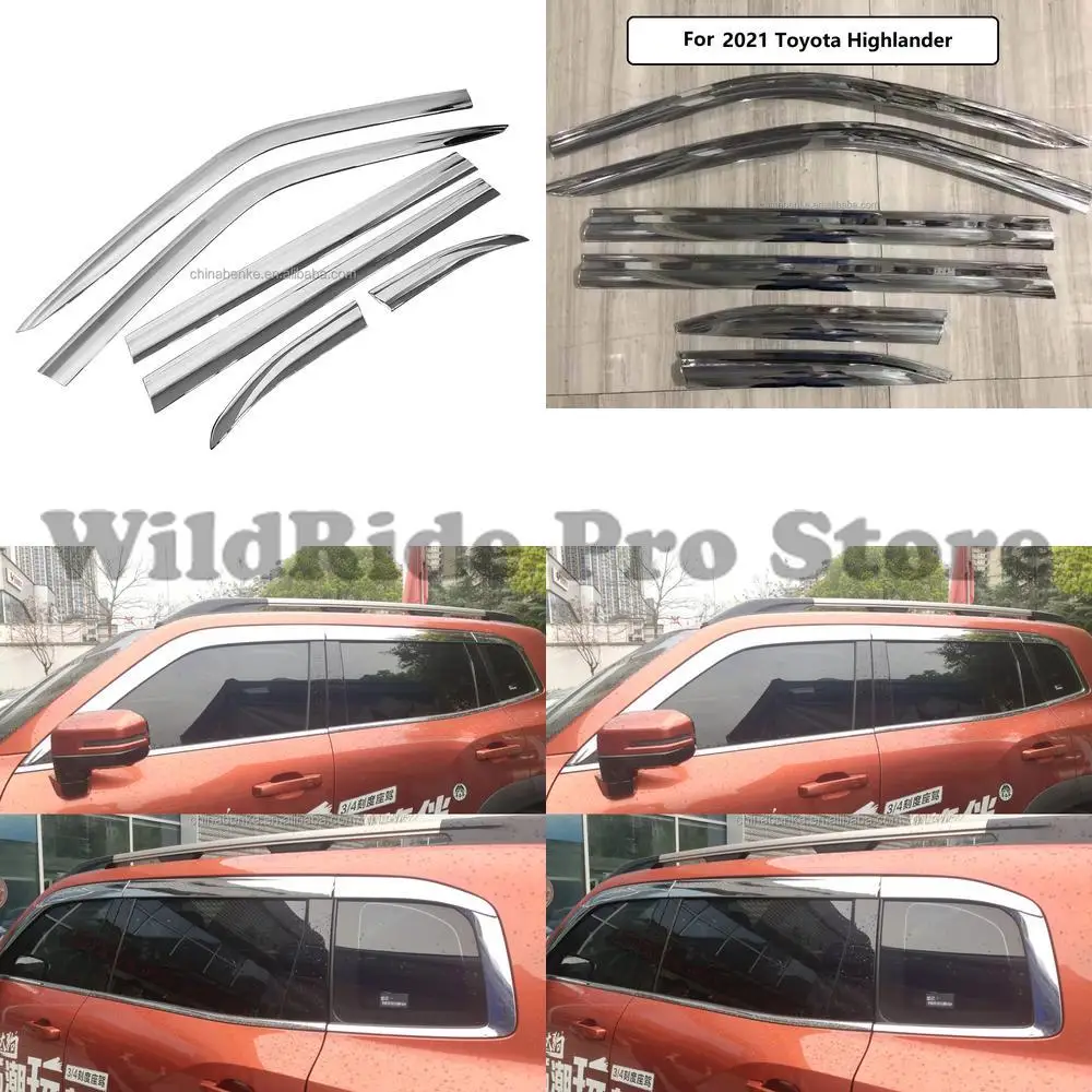 

1 set For ABS CHROME CAR WIND DEFLECTOR for TOYOTA HIGHLANDER WINDOW VENT VISOR AUTO ACCESSORIES
