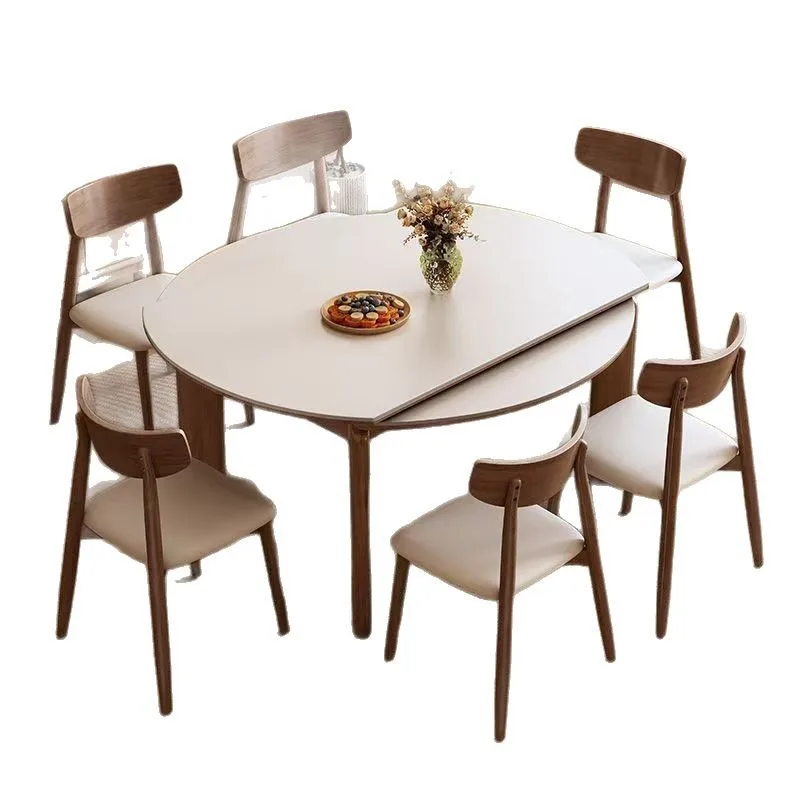 

Nordic, solid wood, slate, dining table, household, telescopic, folding, log