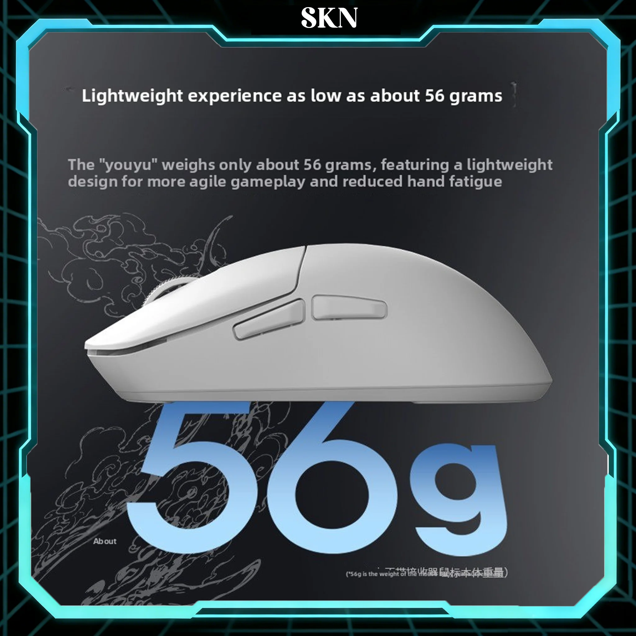 

Беспроводная игровая мышь SKN PAW3950 с частотой опроса 8 кГц, трехрежимная, Bluetooth, легкая, для киберспорта, 30000 DPI