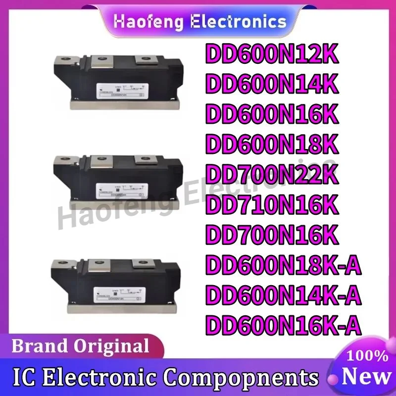 

DD600N12K DD600N14K DD600N16K DD600N18K DD700N22K DD710N16K DD700N16K DD600N18K-A DD600N14K-A DD600N16K-A Thyristor MODULE