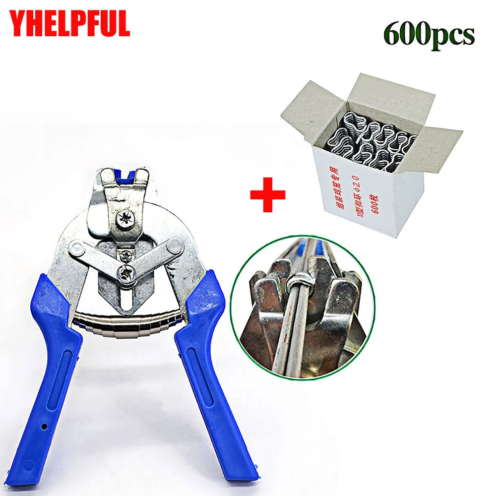 

Duck Bird Dog Cage Clamp Hog Ring Plier Tool or 600pcs M Clips Staples Chicken Mesh Cage Wire Fencing Caged Clamp Pliers