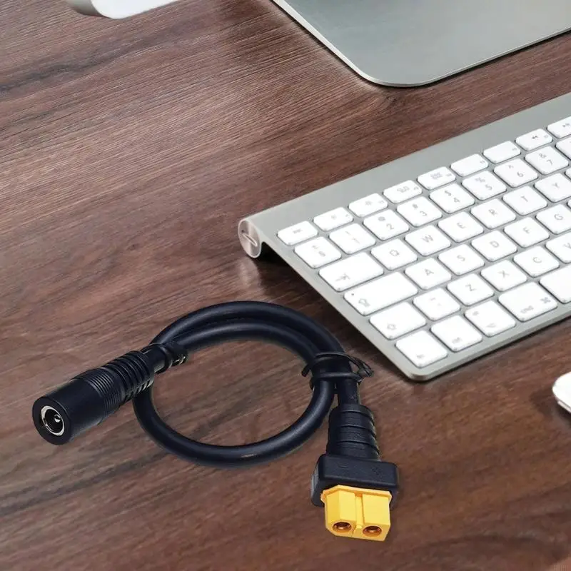 B2EF XT60 أنثى إلى DC5525 أنثى شحن الكابل 12AWG للاستخدام في الطاقة المتجددة
