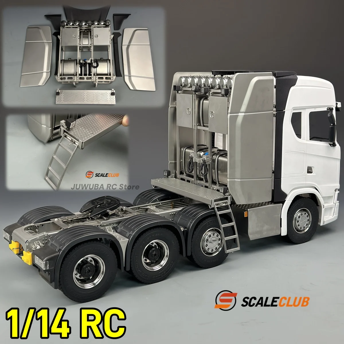 770S 1/14 Truck Cab Equipment Rack Heavy Hauler With Spoiler SLT For Tamiya LESU 1/14 Rc Tractor Truck Trailer Tipper Scaleclub