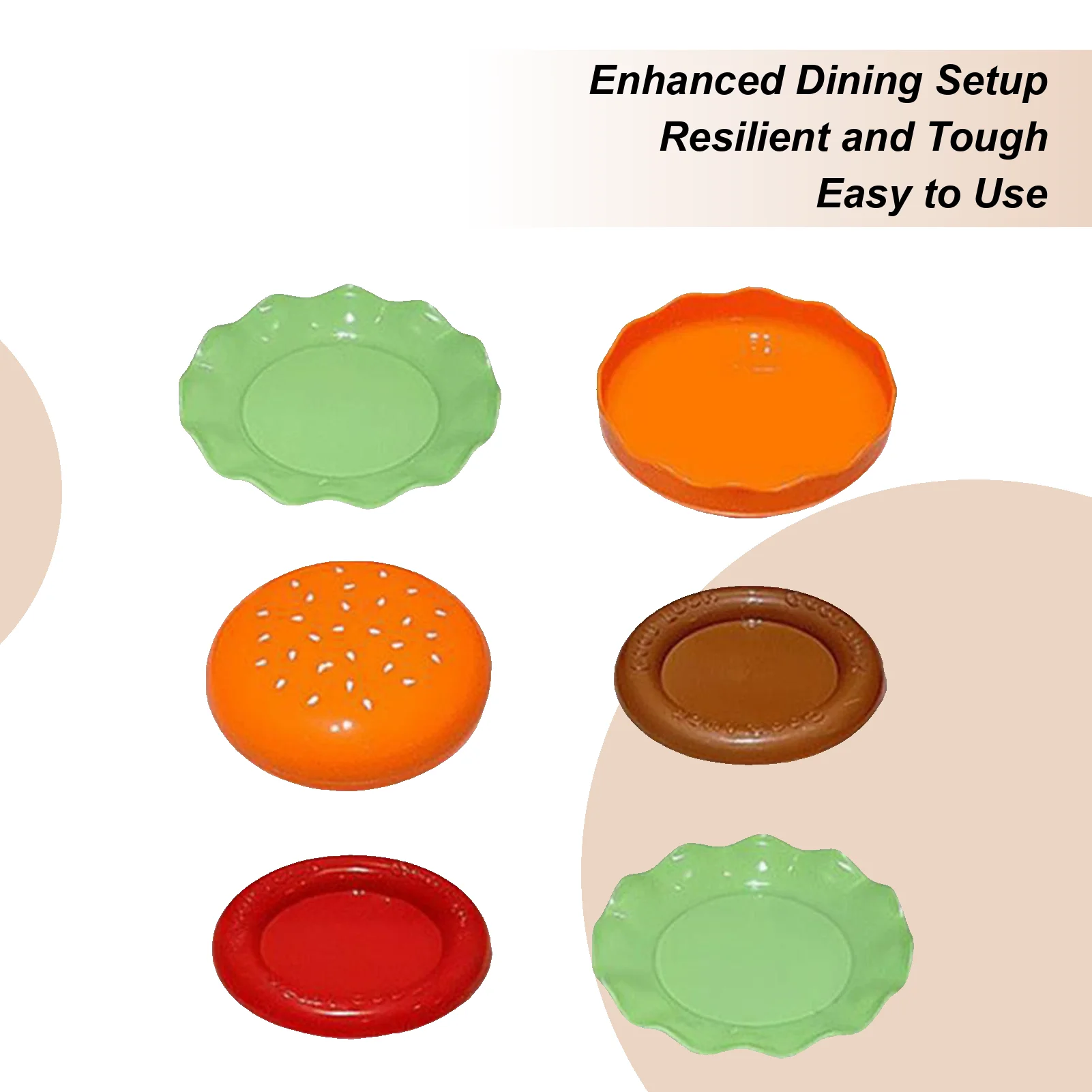 Dishes Set Burger Mini Dinner Plate Serving Sauce Appetizer Dish Tableware Dinnerware For BBQ Condiment Dining Home Adults Kids