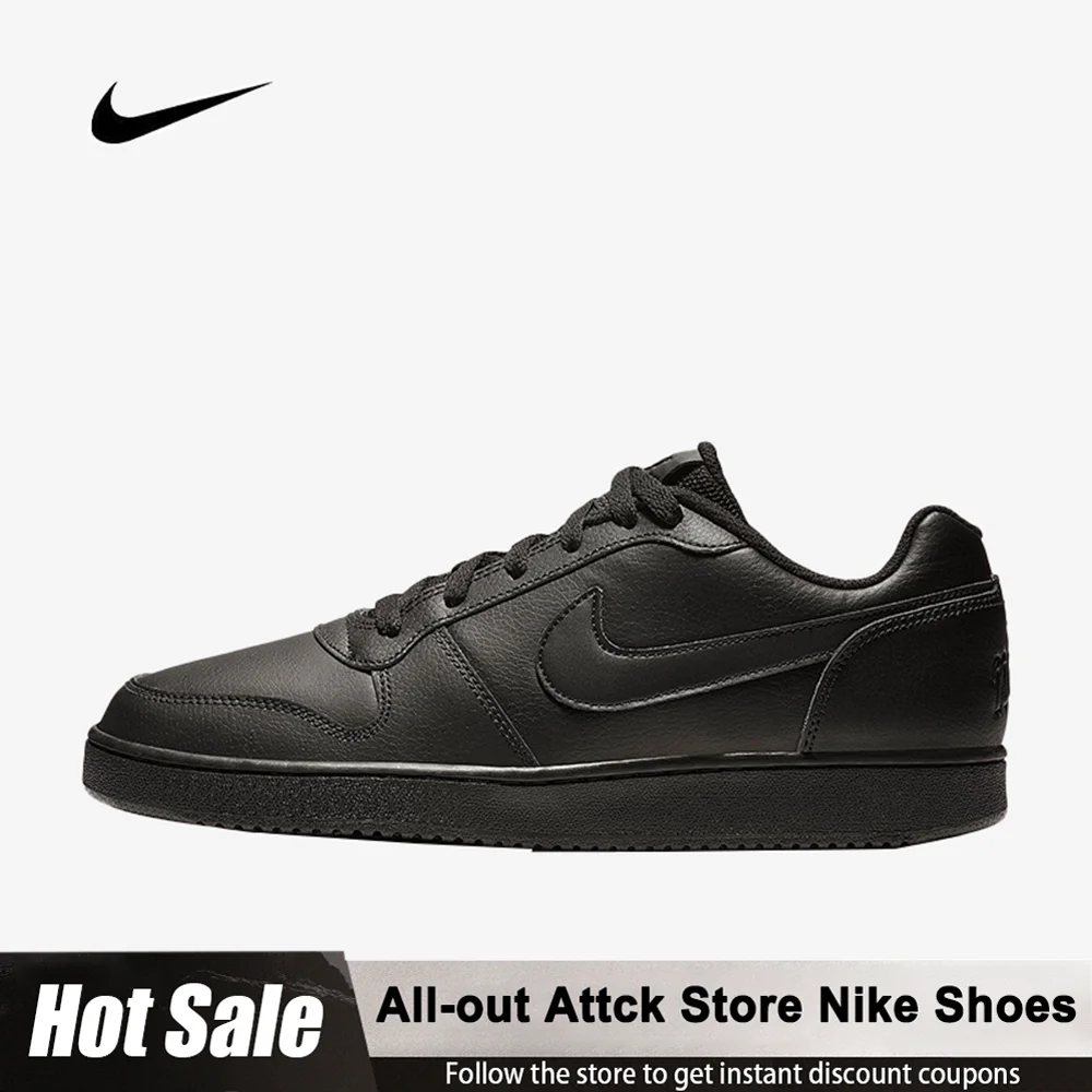 

Nike Ebernon Низкие черные кроссовки Нескользящая повседневная обувь для скейтборда в стиле ретро для мужчин AQ1775-003 Прочная спортивная обувь с низким берцем