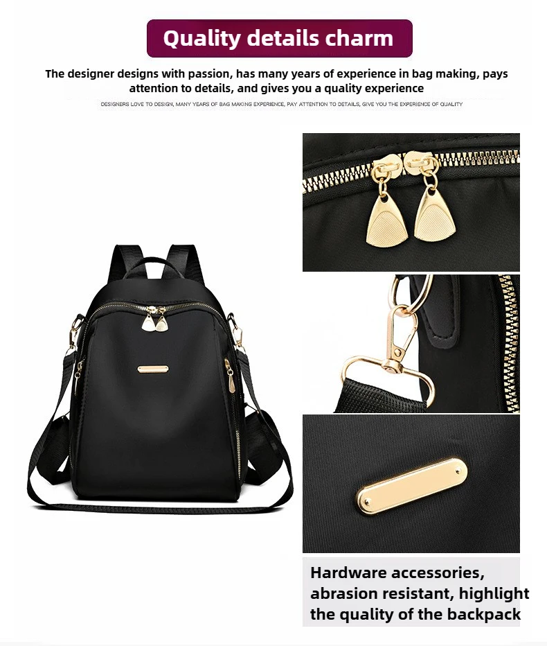 A stylish new women's backpack with a high-end feel, a casual outdoor travel small backpack and a fashionable commuting hand bag