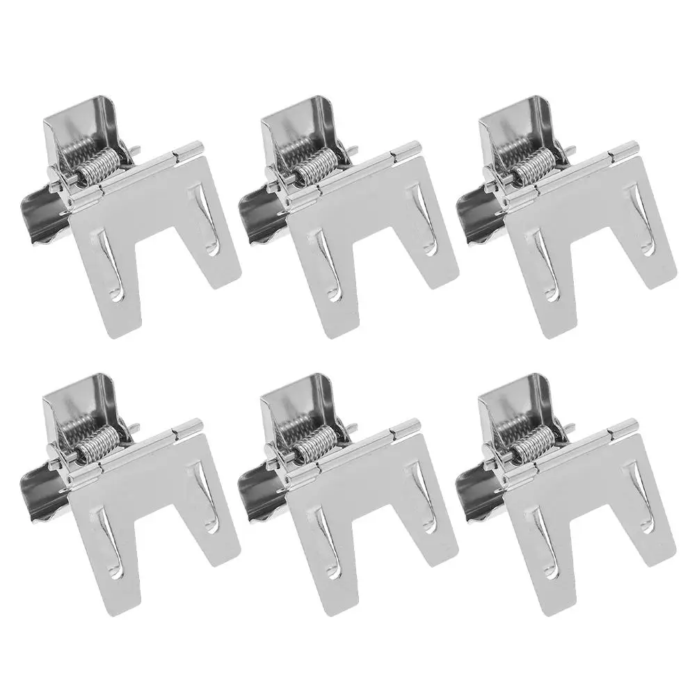 

6pcs Sign Clips Price Tag Holder Silver Color Iron Material Retail Store Supermarket Exhibition Space Saving Design Easy