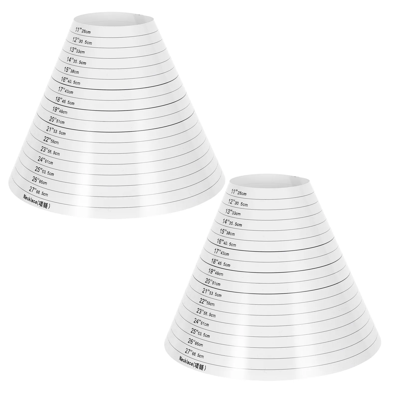 

2Pcs Necklace Measuring Card Plastic Bracelet Mandrel Portable Sizer Measuring Tool Jewelry Making Bracelet Size Gauge Travel