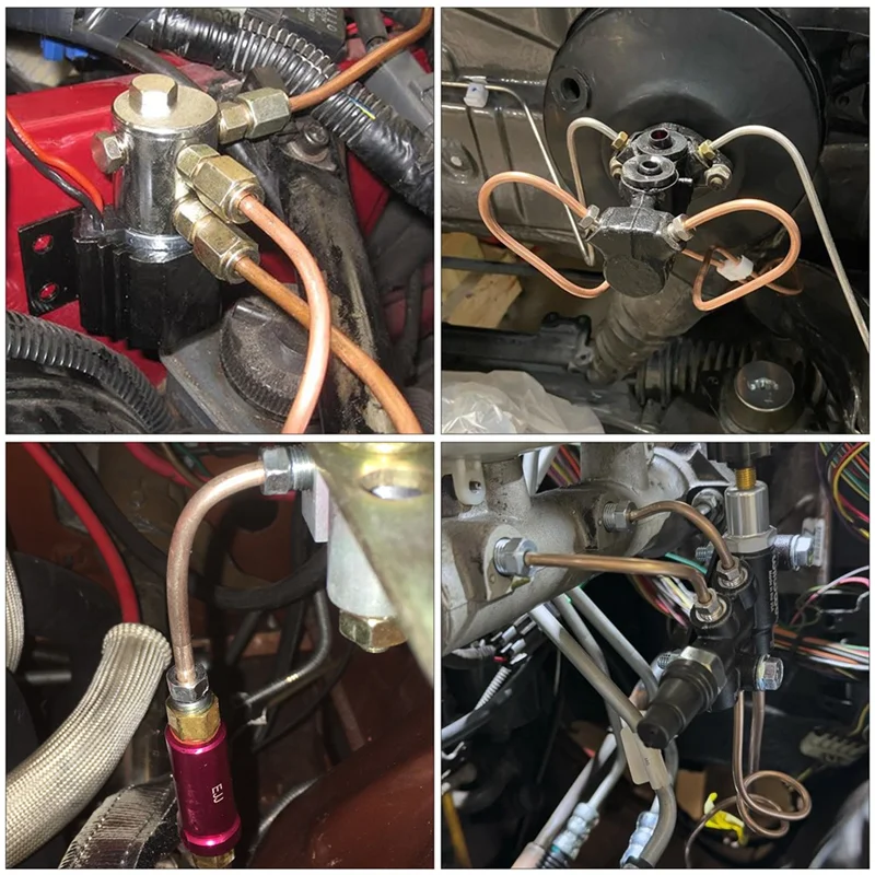 حصريا 25Ft 7.62 متر 3/16 بوصة OD لفة أنبوب لفائف الفرامل خط الأنابيب أنبوب طقم تصليح المنزل مع 16 قطعة أنبوب المكسرات أداة حرق مزدوجة