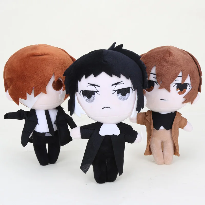 20cm Anime Bungou Stray Dogs Edogawa Rampo Plush Doll Dazai Osamu Nakahara Chuuya Nakajima Atsushi Stuffed Plushie Toys Doll