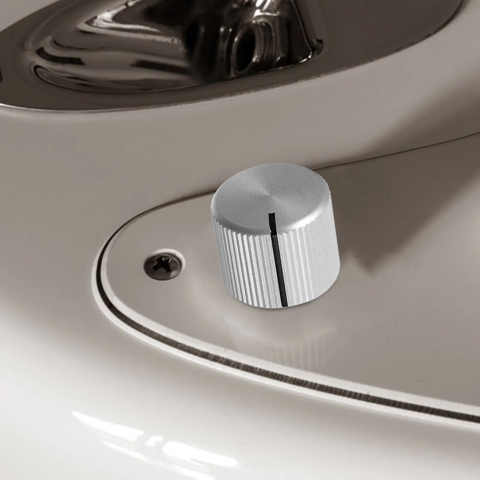 Aluminum Potentiometer Knob Guitar Bass Amp Effects Pedal Volume Tone Control Non Slip Anodized Finish