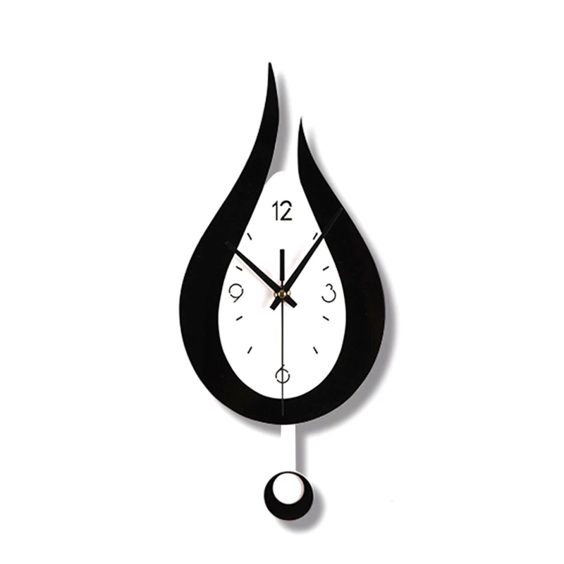 Modern Water Dropping Design Wall Clock Creative Acyrlic Pendulum Clock for Home Bedroom Living Room Office Decoration Mute Time