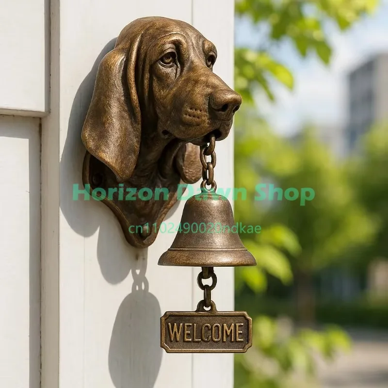 New Animal Doorbell Resin Wall Hanging Dog Welcomes Home Decoration