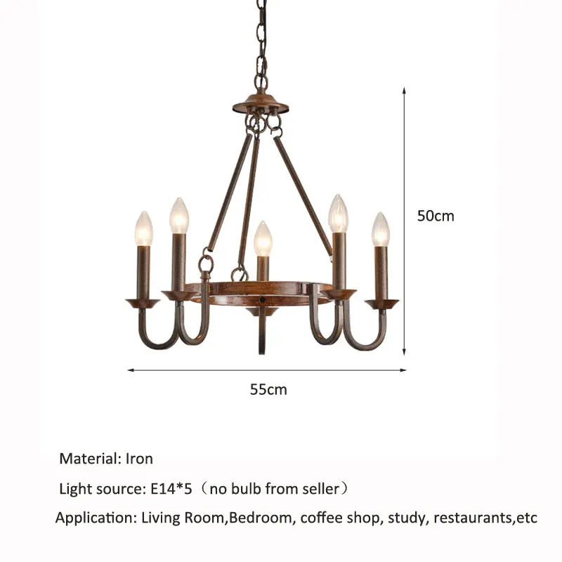 American Rural Retro Wood Art Chandelier Light French Living Room Bedroom Kitchen Cafe Lamp Restaurant hotel decor Pendant Lamp