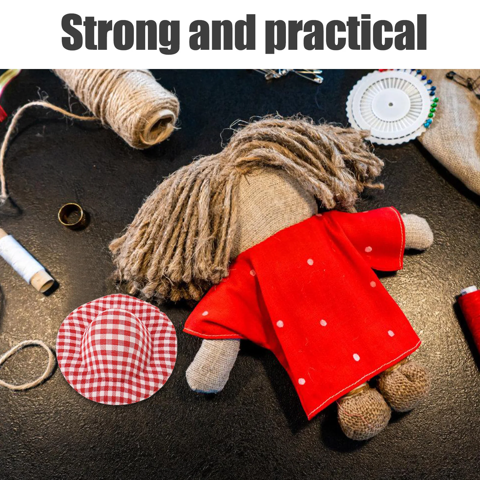 20 قطعة من القبعات الصغيرة المنقوشة خفيفة الوزن من القماش ملحقات بيت الدمى أنماط نابضة بالحياة زينة الحفلات المشاريع الحرفية #2