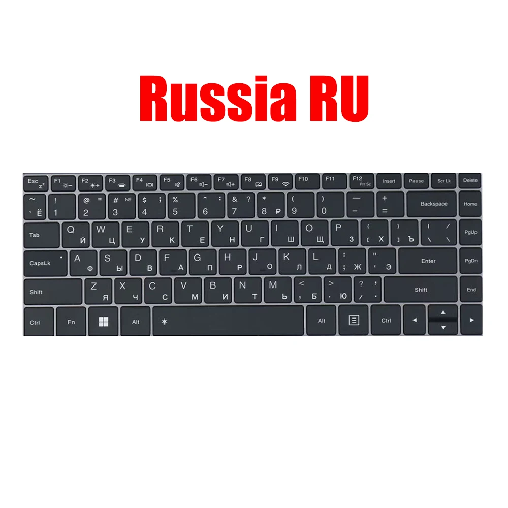 

US RU Laptop Keyboard V6610C-US-D0K D0K0026 DOK-V6610C D0K-V6610C English Russia Black With Backlit New