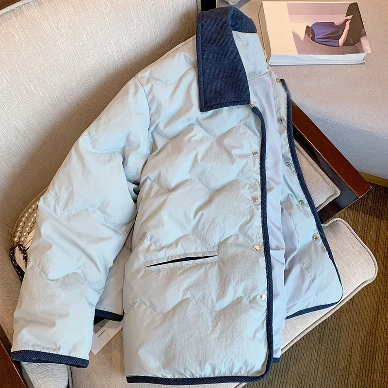 

Корейское легкое пуховое хлопковое пальто Jaet, свободный дизайн, зимнее пальто для женщин, молодежная верхняя одежда Faion lin