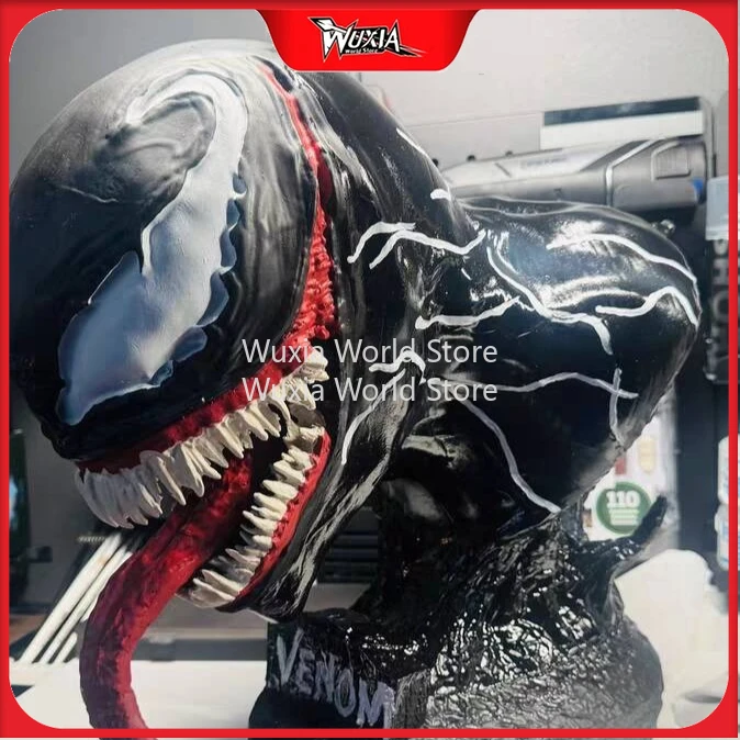 

New 38cm Venom Bust Sculpture Figure Marvel Comics Anime Figures Collection Desktop Ornament Decorations Best Gifts for Children
