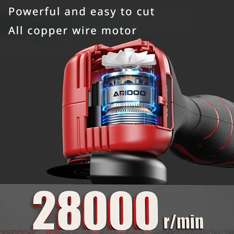 16.8V Angle Grinder 28000RPM 6000mAh Rechargeable Grinding Tool Cordless Polishing Machine Diamond Cut Grinder Electric Tool