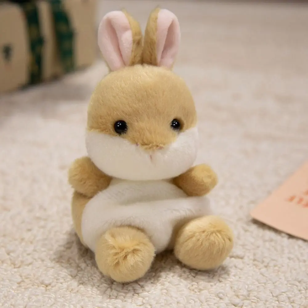 Cute Pet Series Mini Panda Doll Keychain Bag Pendant Fawn Turtle Plush Pendant Otter 13cm Horse Plush Keyring Xmas Present