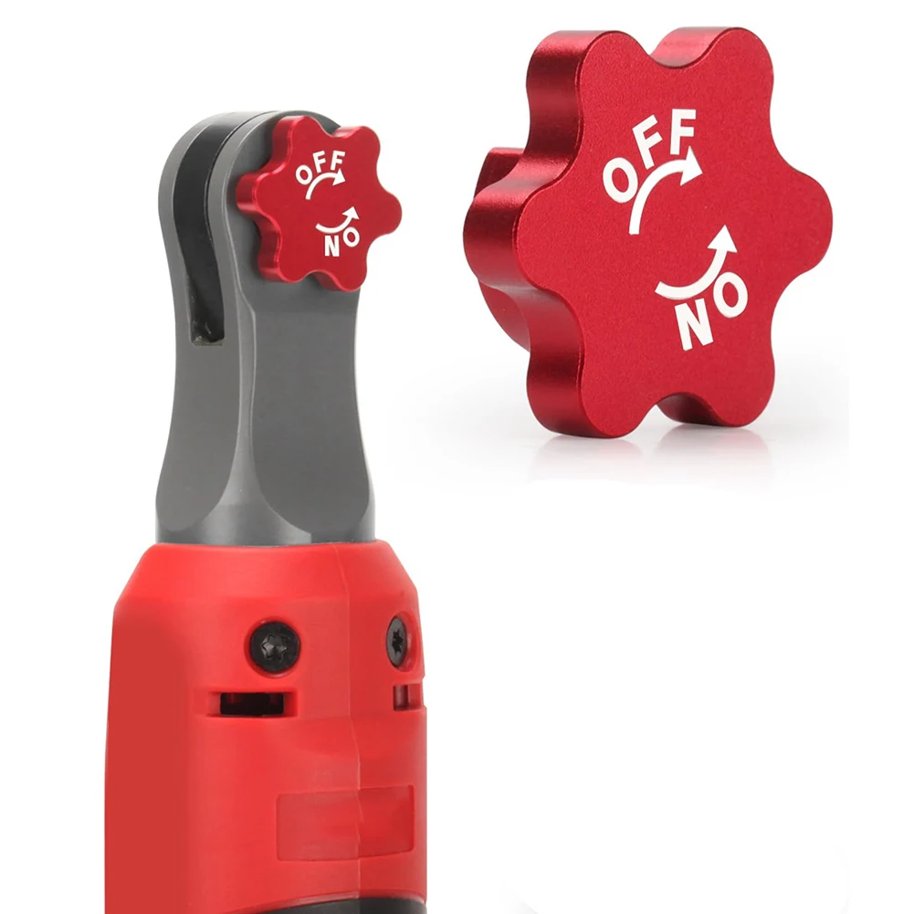 1Pcs Magnetic Ratchet Switch Knob Red Aluminum Alloy Magnetic Ratchet Switch Knob Replacement For M12 M38 Hand Power Tools