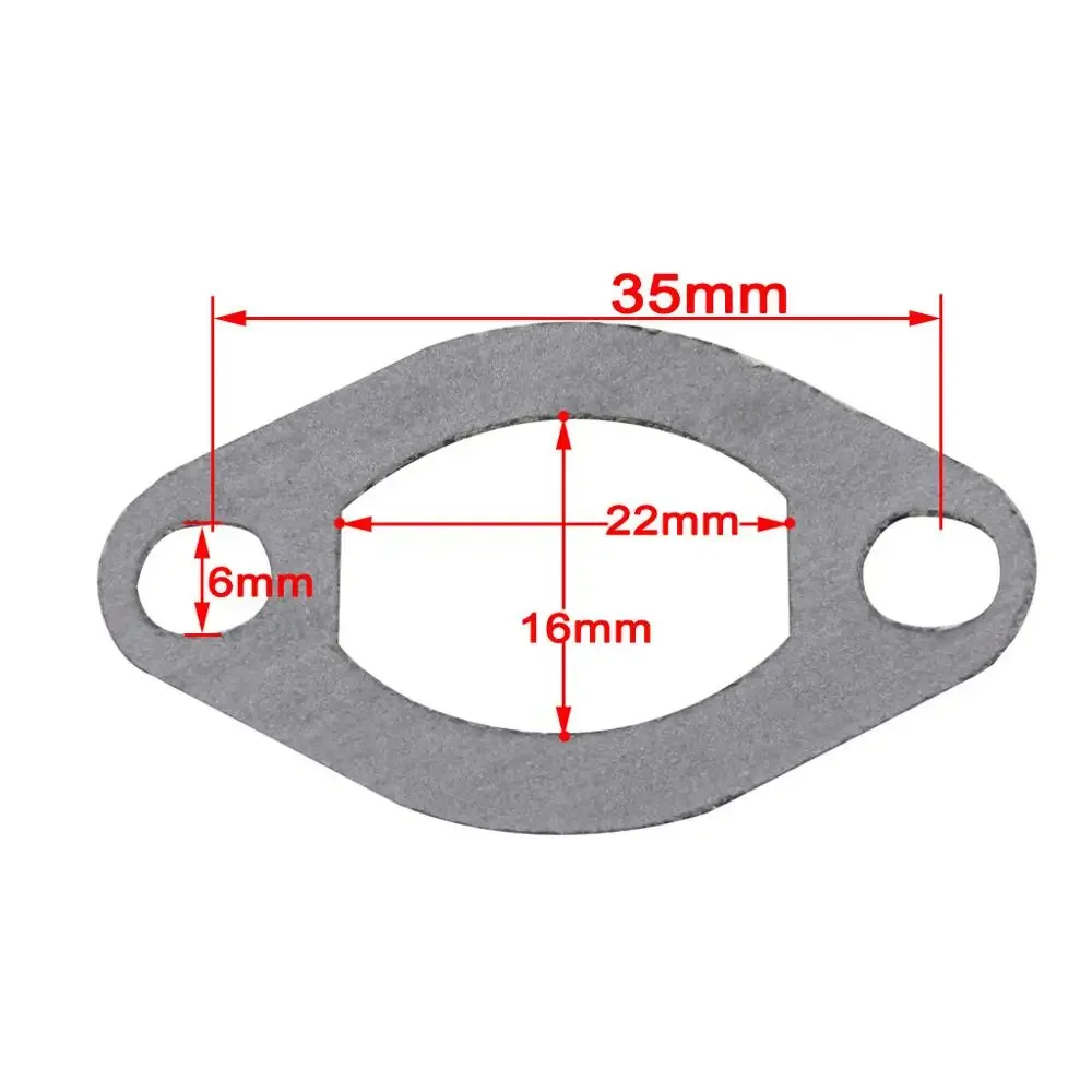 TDPRO Carburettor Inlet GASKET 2 Stroke Motorized Bicycle 49cc - 80cc Engine Intake Manifold Gasket For 43/47/49/50/60/66/80cc