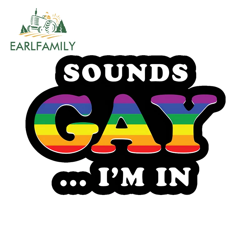 EARLFAMILY สําหรับที่นี่ I Go Again in My Gay Little รถสติกเกอร์รถ Simple Creative Decals รถประตูกันชนอุปกรณ์เสริม