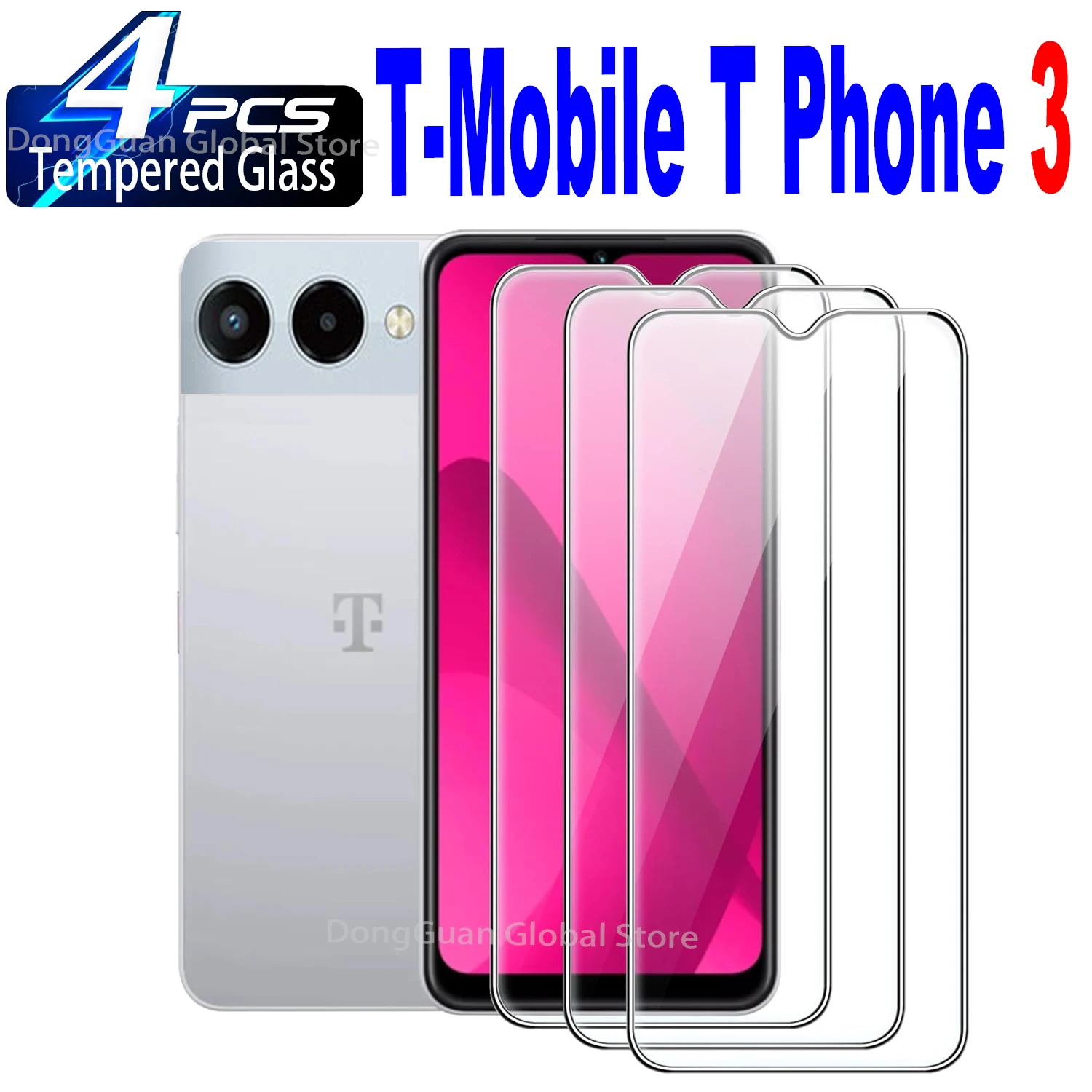 

1/4Pcs Tempered Glass For T-Mobile T Phone 3 Screen Protector Glass Film