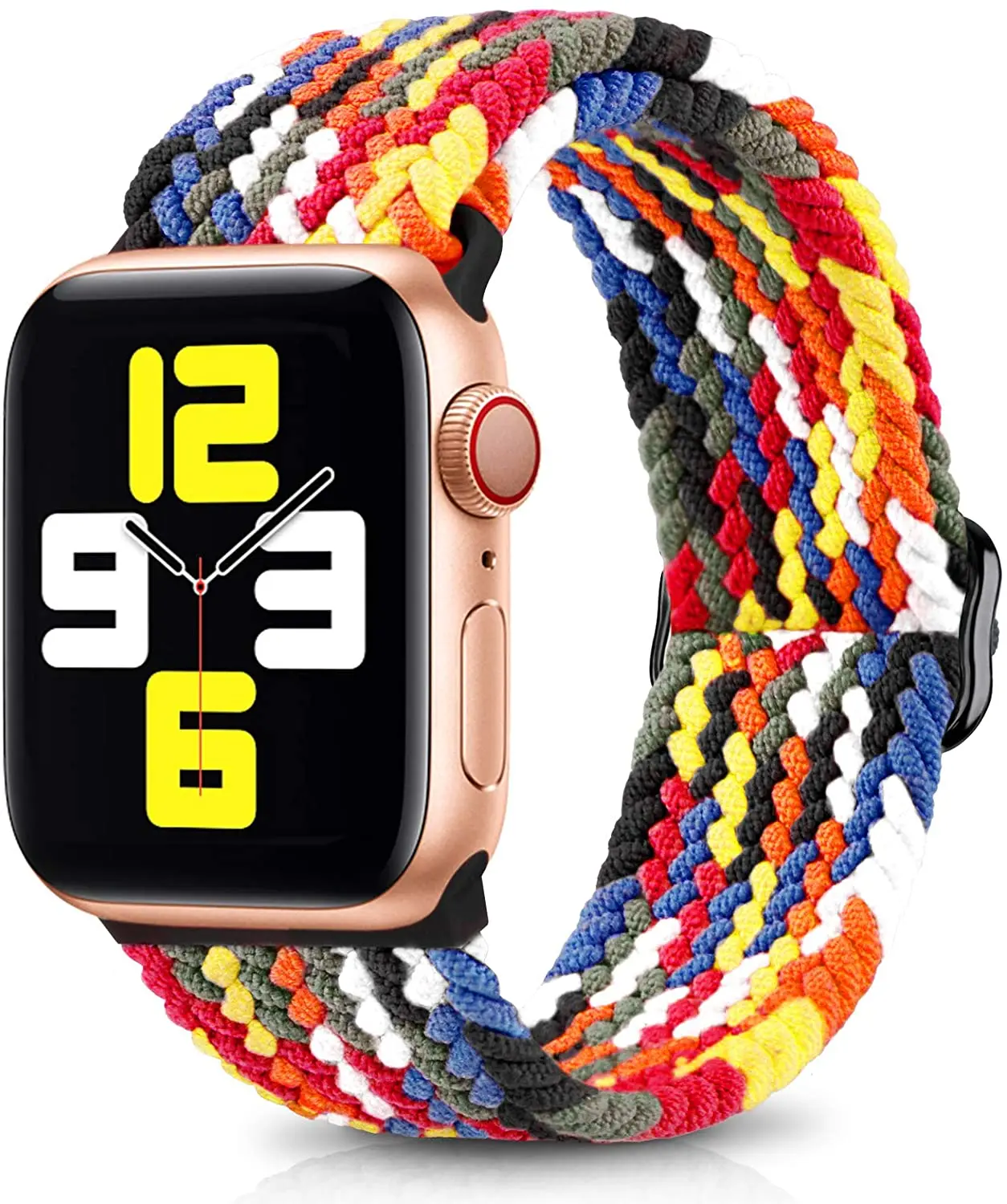 Braided Solo Loop Strap For Apple Watch Band 44mm 40mm 38mm 42mm Nylon Adjustable Bracelet iWatch Series 3 4 5 Se 6 7 45mm 41mm