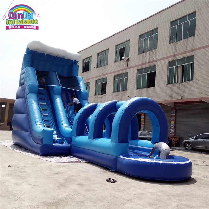 2022 New Kind Bouncy Inflatable Fun Water Slide, Backyard Water Slip And Slide Rentals