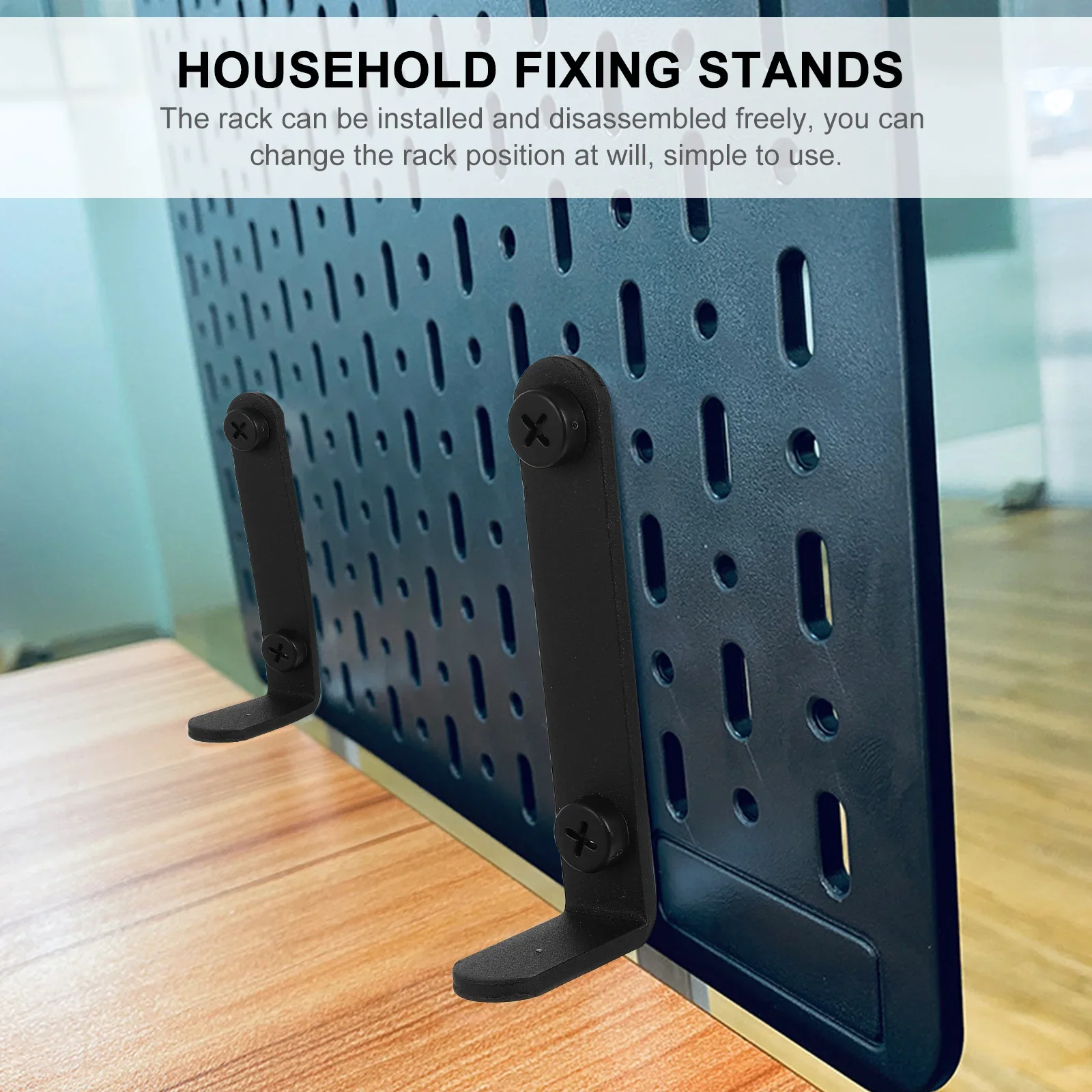 Desktop Monitor Stand Pegboard Hook Organizer
