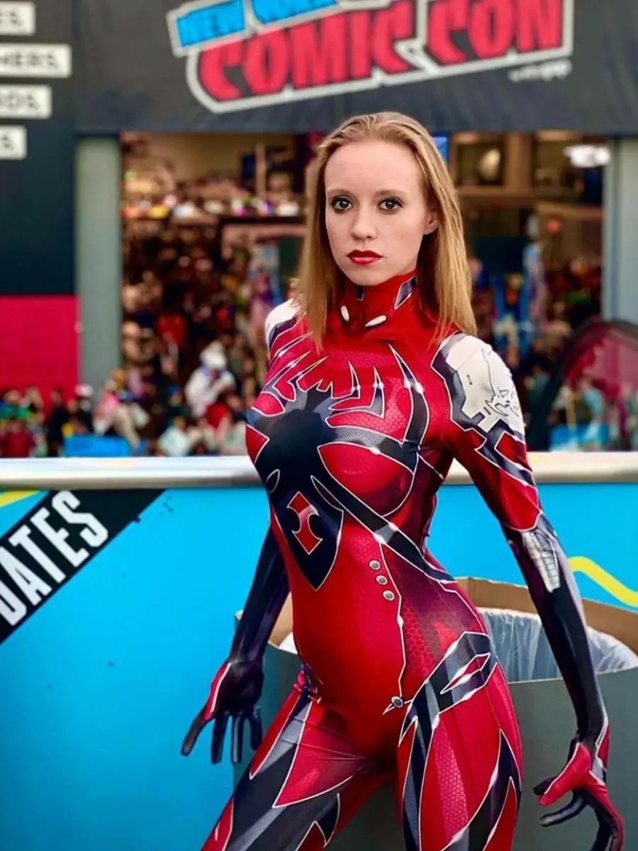 

Новый женский комбинезон для косплея Hero Play Blood Spider, костюм на Хэллоуин, облегающий костюм для выступления на сцене, комплект