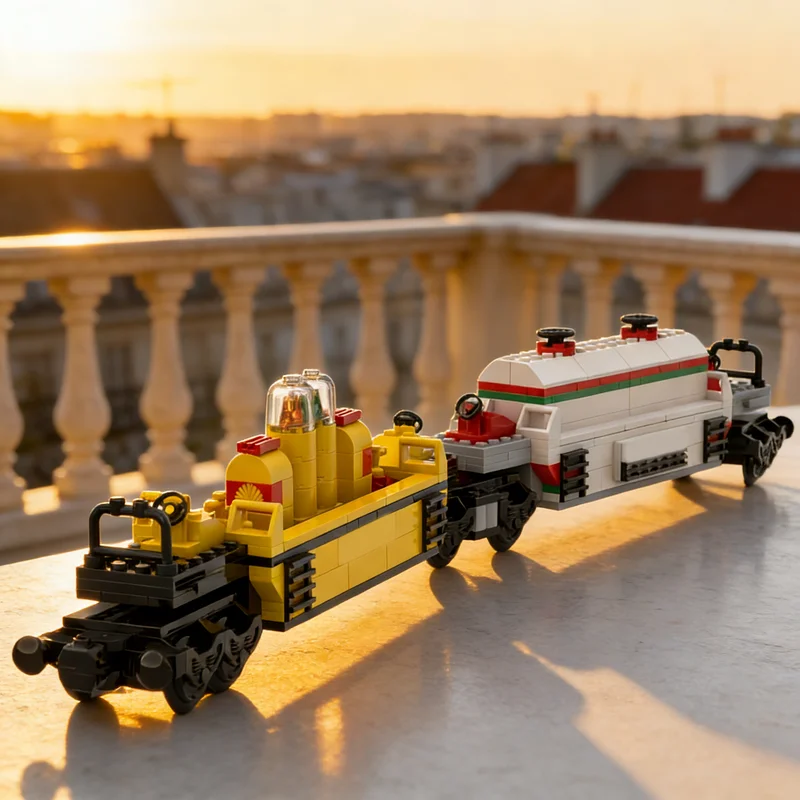 

311pcs MOC Fuel TTX Style Carriage City Trains Model Building Blocks Construction Education Christmas Gifts Toys Brick Kids