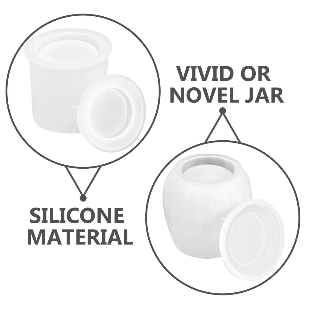 

1Set Silicone Jar Mold Pumpkin Seal Storage Container for DIY Epoxy Resin Crafting Reusable Flexible Molds Set
