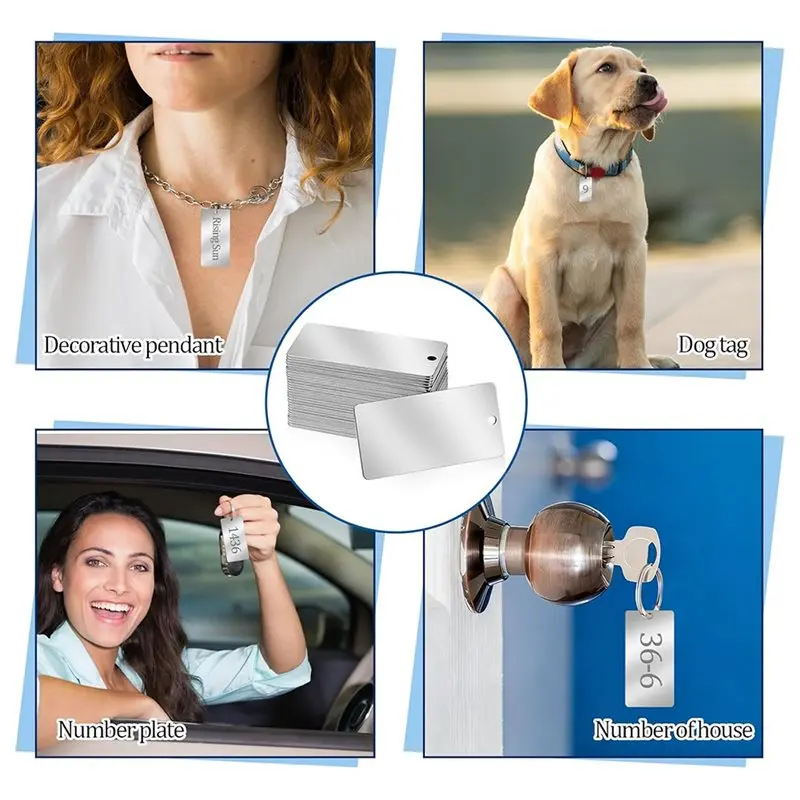 ABBP-لهدية DIY لفراغات نقش المعادن - 304 قطعة من الفولاذ المقاوم للصدأ، مثالية لعلامات الكلاب والمزيد #5